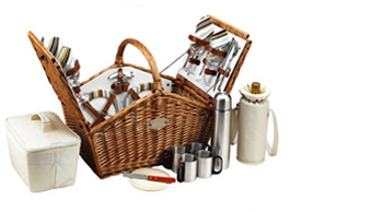 Huntsman Basket for 4 w/coffee service 